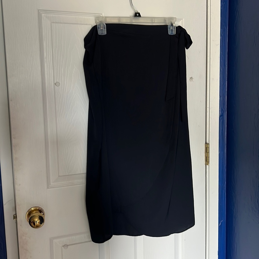Navy Blue Wrap Skirt